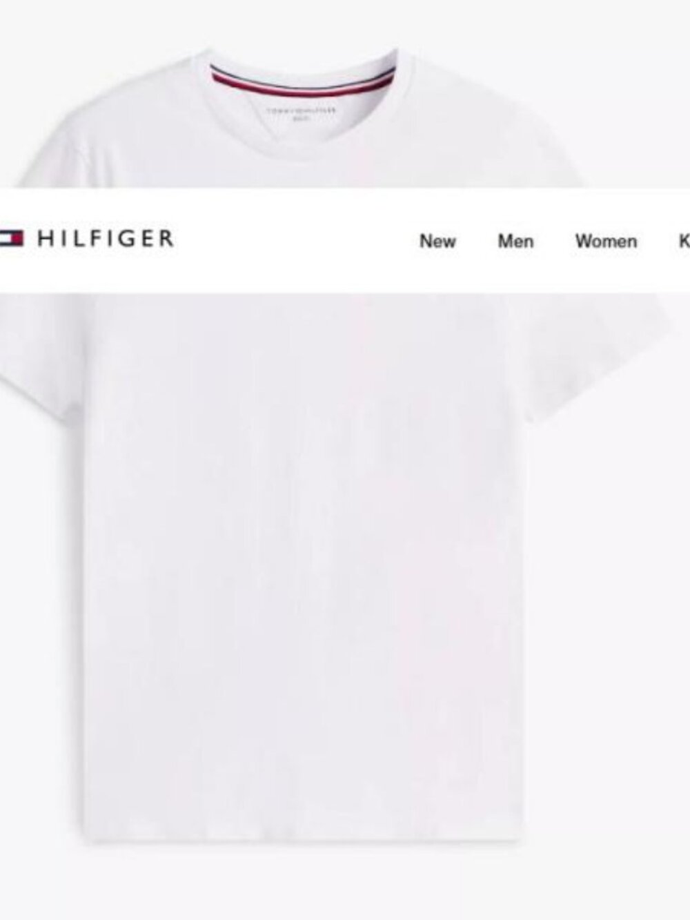 NWT Tommy Hilfiger Classic Fit Crew Neck T-Shirt Mens Large White Short Sleeve